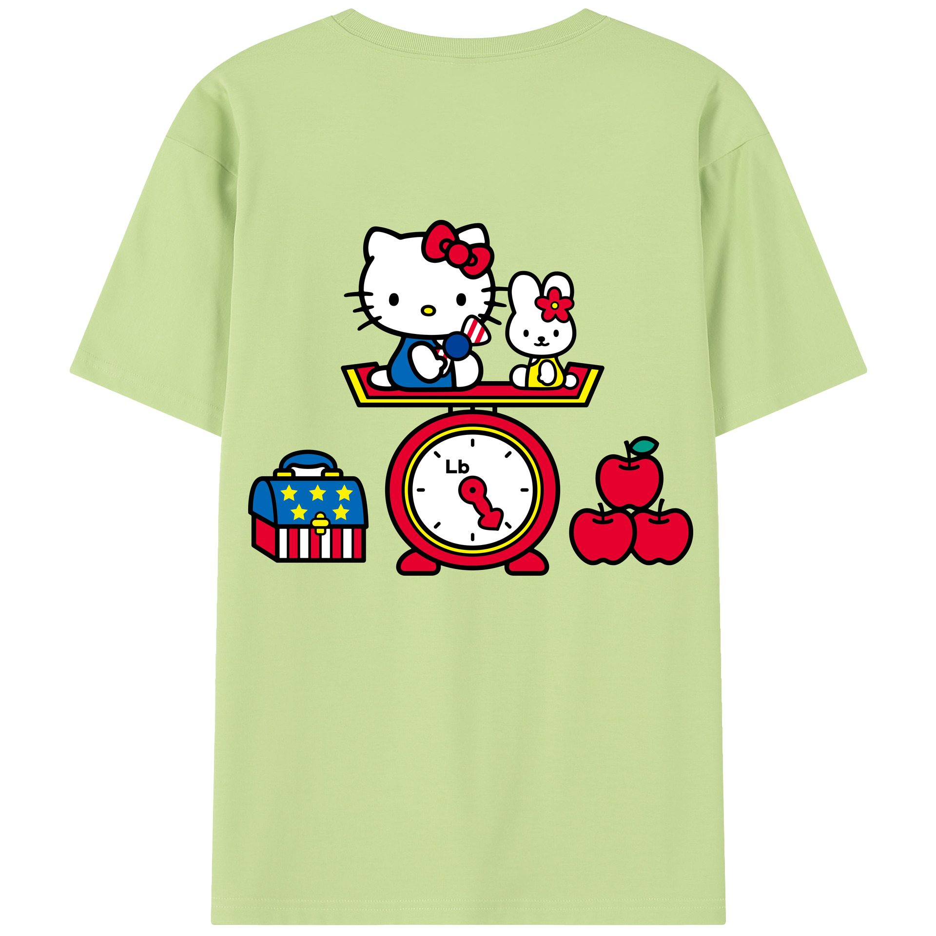 （画像用） Hello Kitty ハローキティ 綿100％半袖Tシャツ（背面プリント）